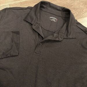 UNTUCKit Mens Large Damaschino Jaquard Long Sleeve Polo Shirt